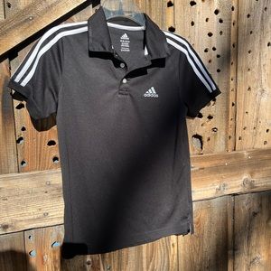 Boy Adidas Short sleeve black polyester shirt - size M